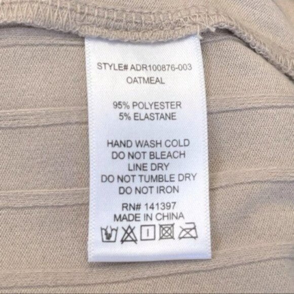 Revolve ASTR The Label Dress Long Sleeve Twist Front Dress In Oatmeal Size Small - Picture 6 of 9